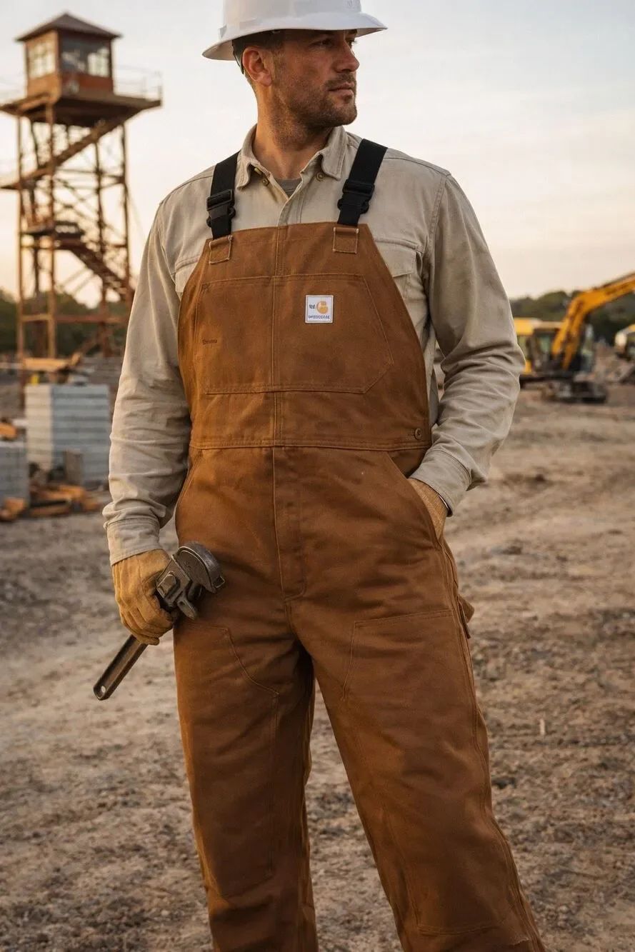 Carhartt FR Duck Bib Overalls 38x30 Brown Flame Resistant NFPA 70E ATPV 15.7 Wor